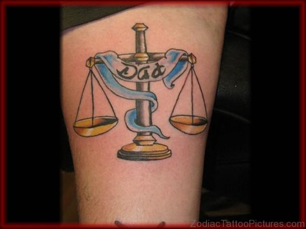 Colored Libra Tattoo 