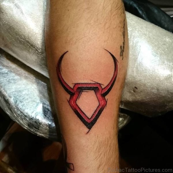 Colorful Taurus Tattoo Design