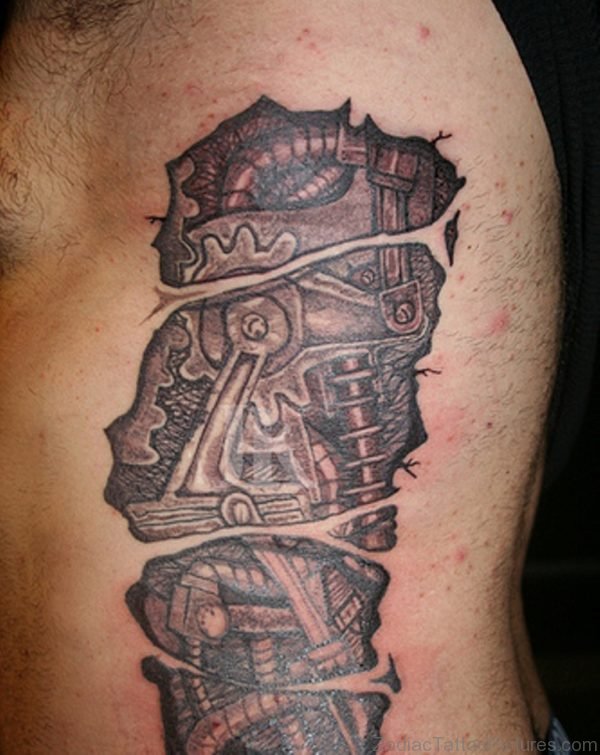 Cool Biomechanical Tattoo