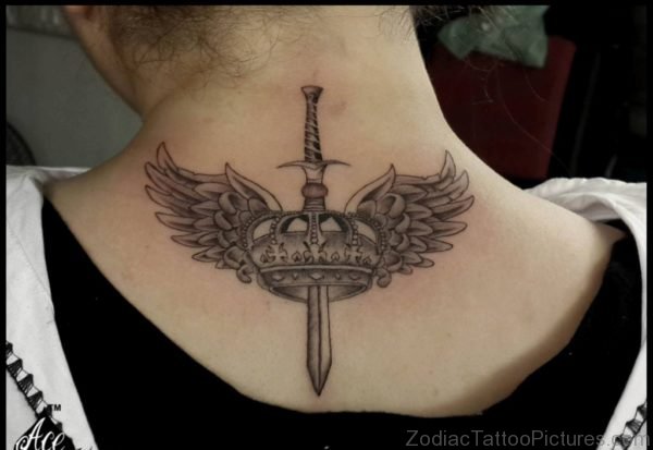 Crown And Sword Tattoo