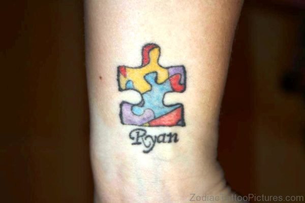 Cute Autism Tattoo On Wrist