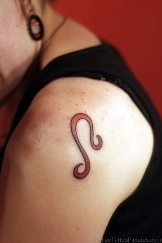 Cute Leo Symbol Tattoo