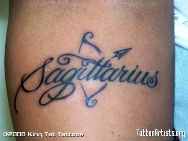 Cute Sagittarius Zodiac Sign Tattoo 