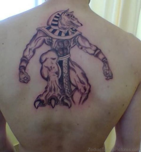 Egyptian God Tattoo On Back