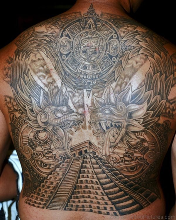 Egyptian Tattoo Design On Full Back