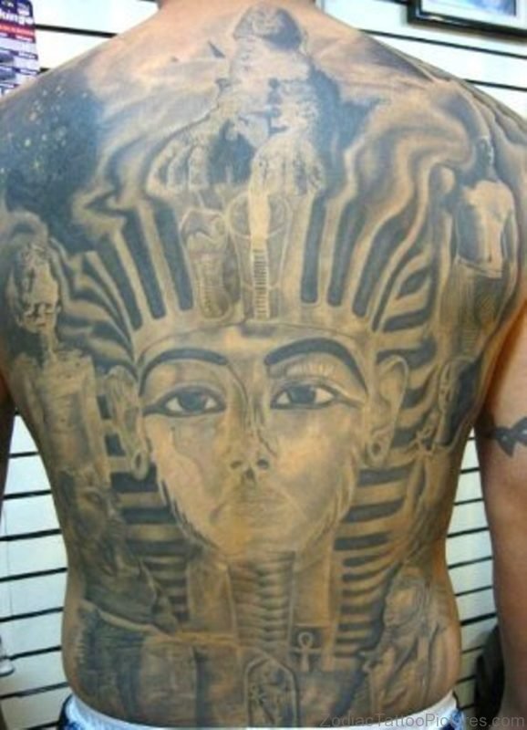 Egyptian Tattoo On Full Back
