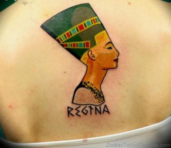 Elegant Egyptian Tattoo On Back