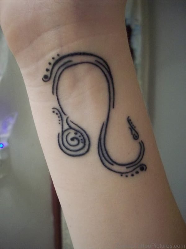 Elegant Libra Tattoo On Wrist Image