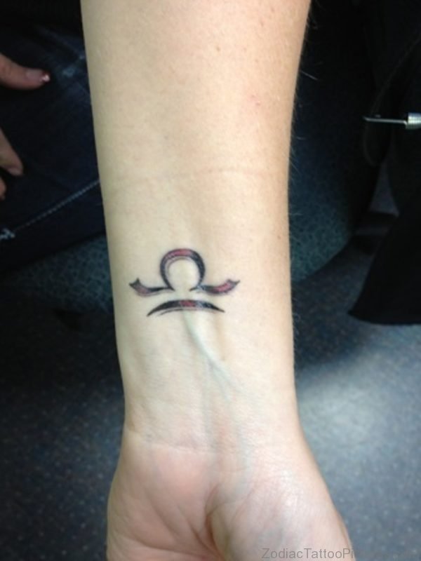 Excellent Libra Tattoo On Wrist