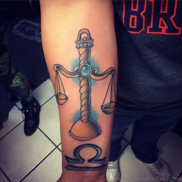 Fabulous Libra Tattoo On Wrist