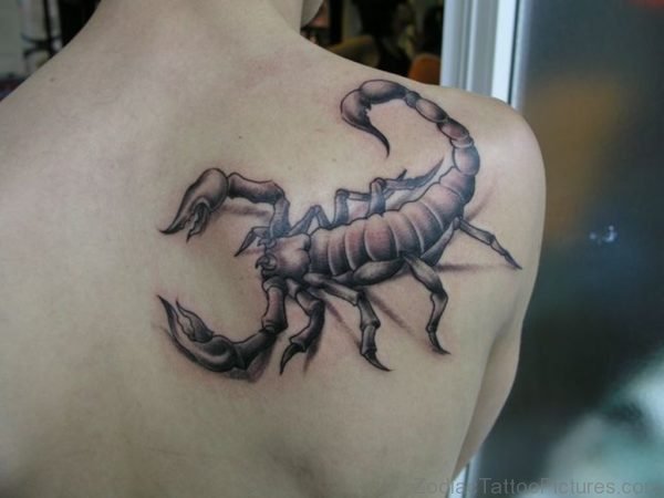 Fantastic Grey Scorpion Tattoo