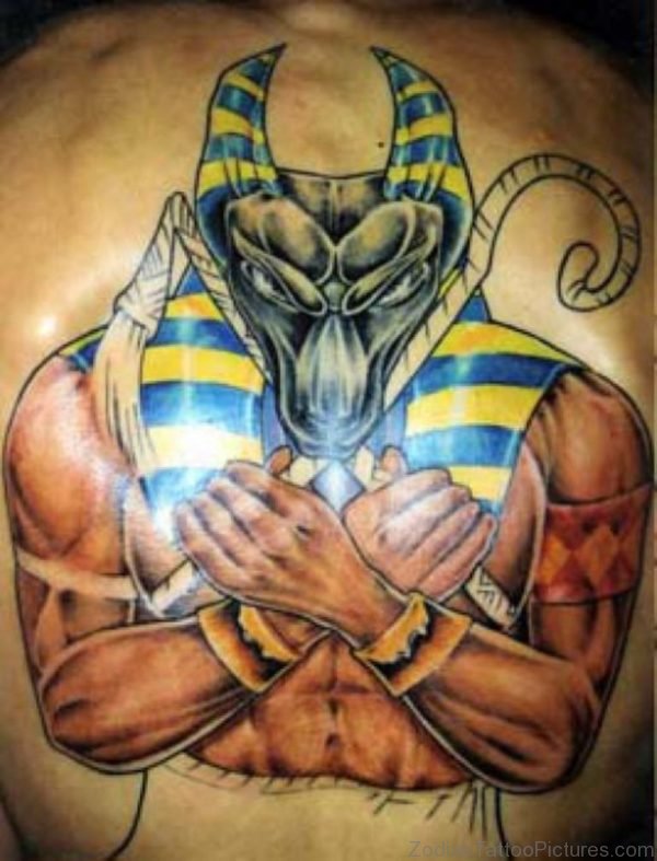 Fantatsic Egyptian Tattoo On Back