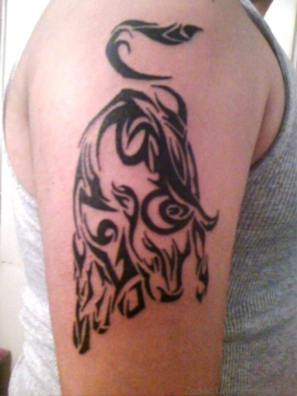 Funky Tribal Taurus Tattoo