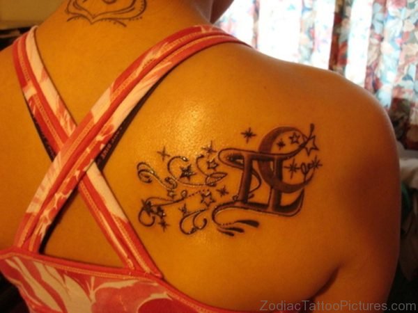 Gemini Tattoo On Back Shoulder