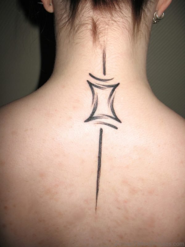 Gemini Tattoo On Neck Image
