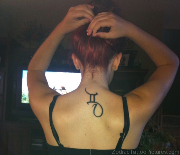 Gemini tattoo On Neck