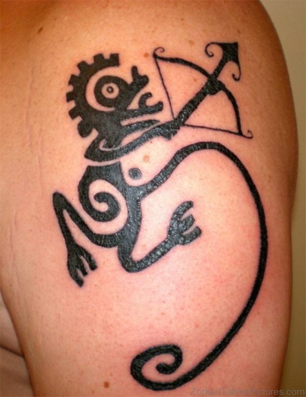 Good Looking Sagittarius Tattoo Design 