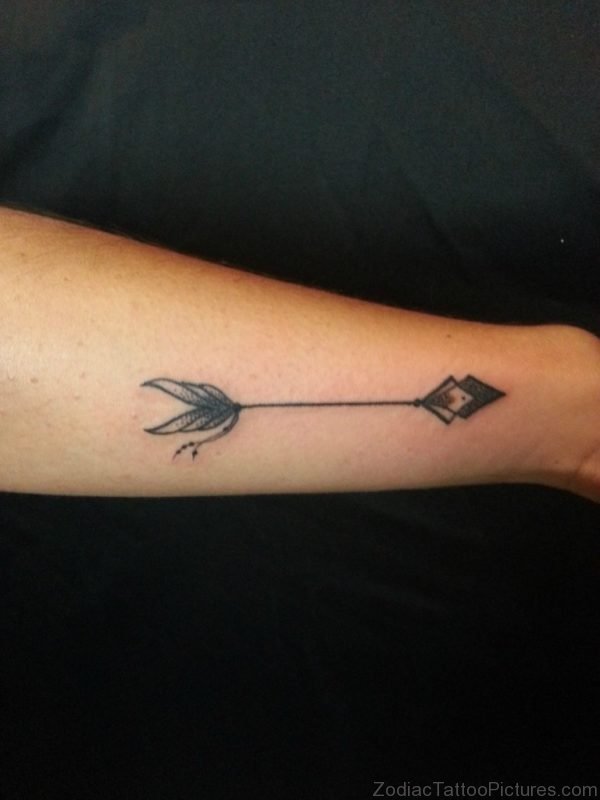 Great Looking Sagittarius Tattoo On Wrist