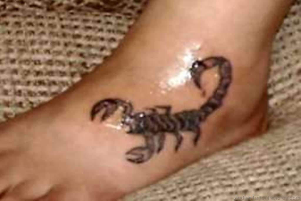 35 Nice Zodiac Scorpion Tattoos On Foot.