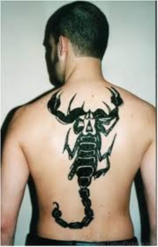 Large Black Scorpion Tattoo