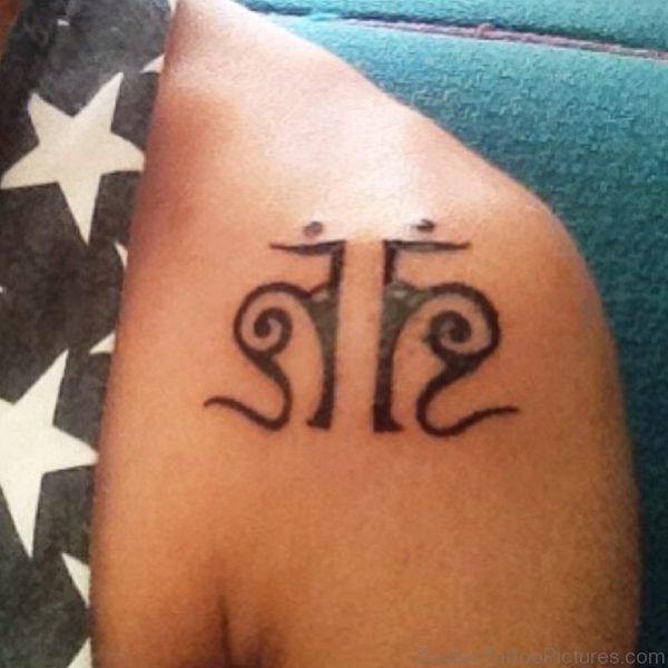 Left Shoulder Gemini Tattoo