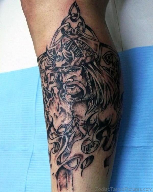 Leg Viking Tattoo