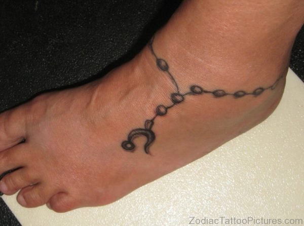 Leo Tattoo Design On Ankle