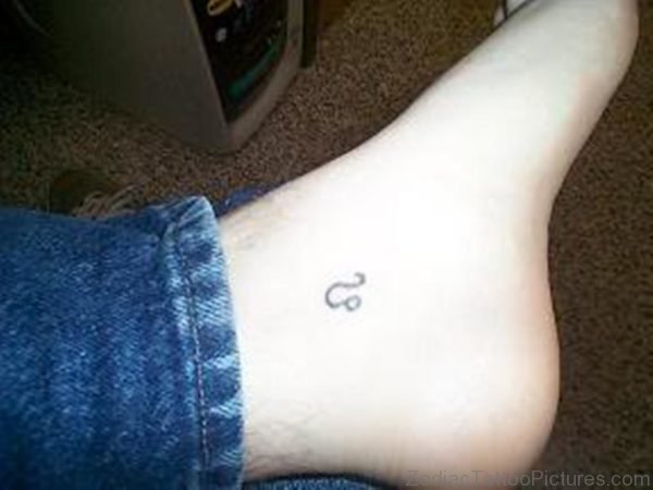 Leo Zodiac Sign Tattoo On Ankle 