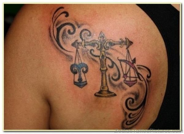 Libra Shoulder Tattoo Image