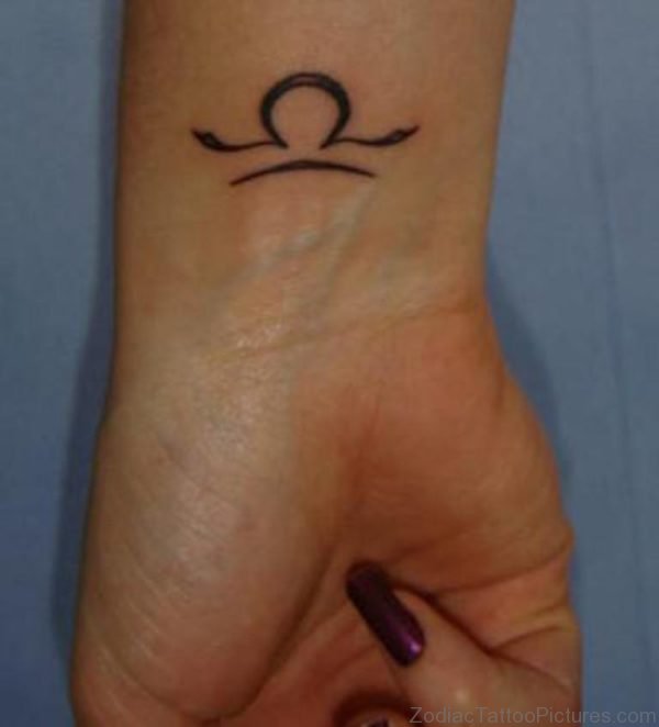 Libra Tattoo On Wrist