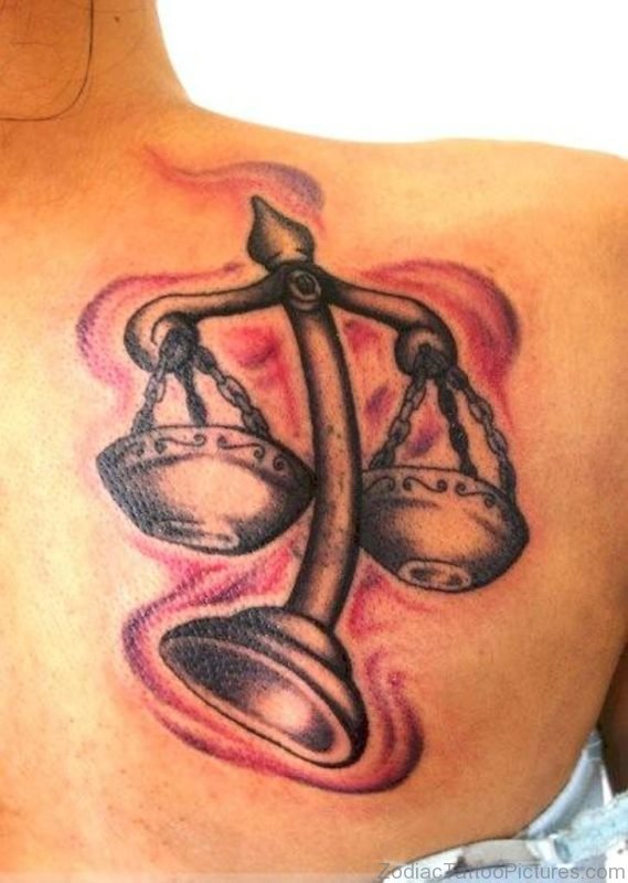 Libra Zodiac Sign Tattoo 