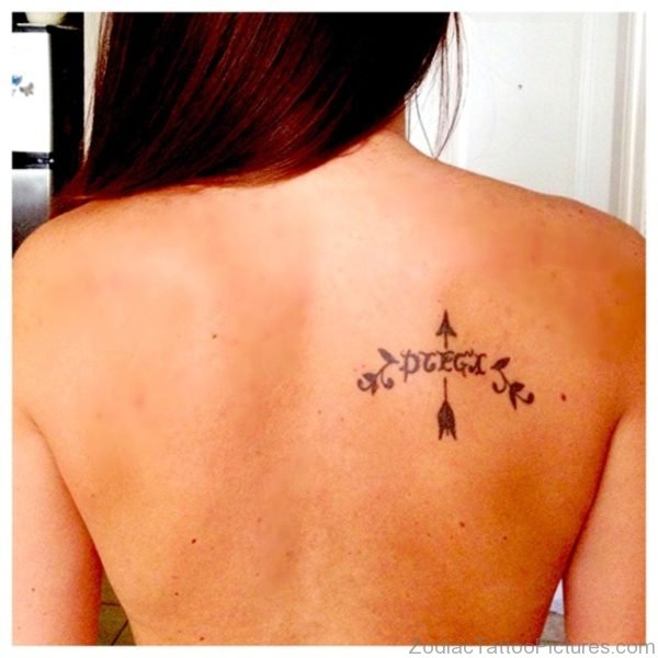 Little Sagittarius Crossed Arrow Tattoo 