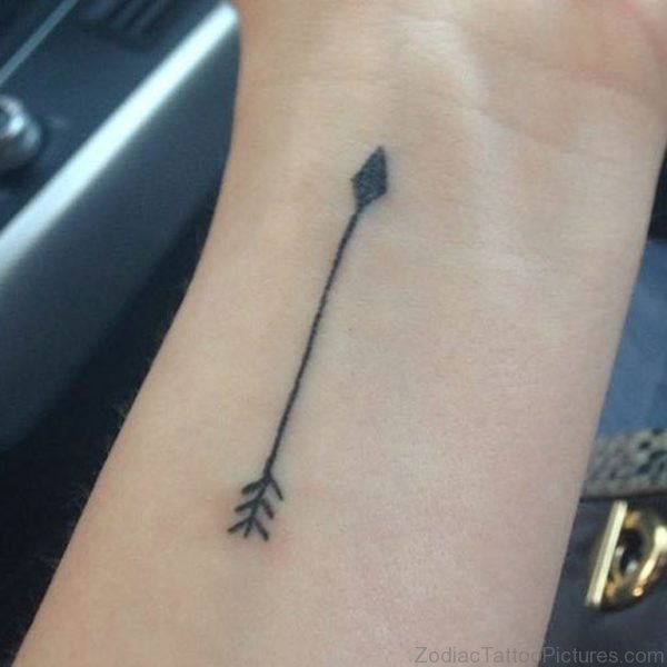 Little Sagittarius Tattoo On Wrist