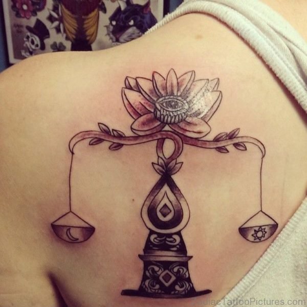 Lotus and Libra Tattoo