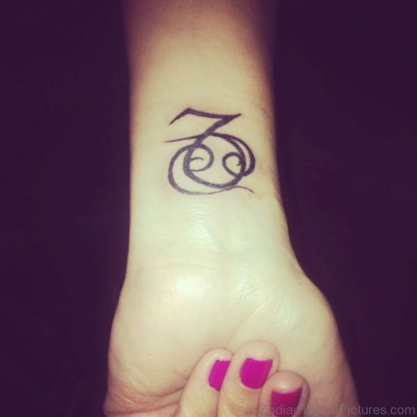 Lovely Zodiac Wrist Tattoo Image