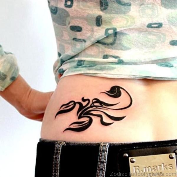 Lower Back Scorpion Tattoo