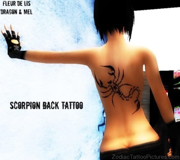 Magnificant Scorpion Tattoo On Back