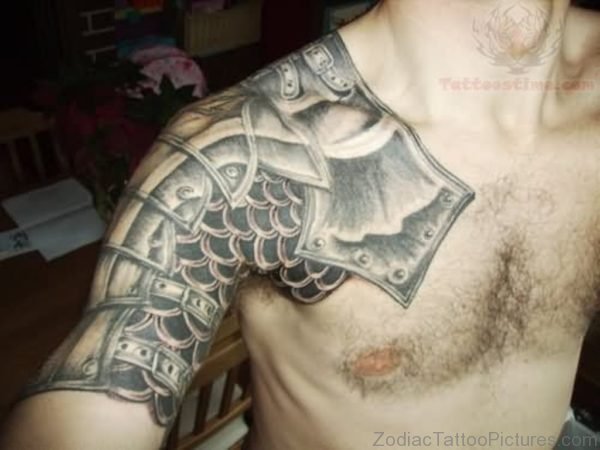 Medieval Armor Tattoo For Men