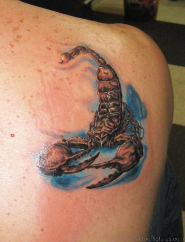 Nice 3D Scorpion Tattoo