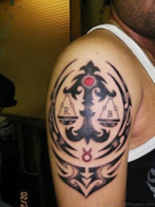 Nice Zodiac Libra Tattoo