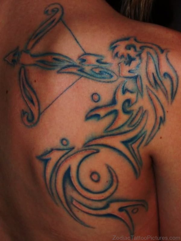 Outline Sagittarius Tattoo 