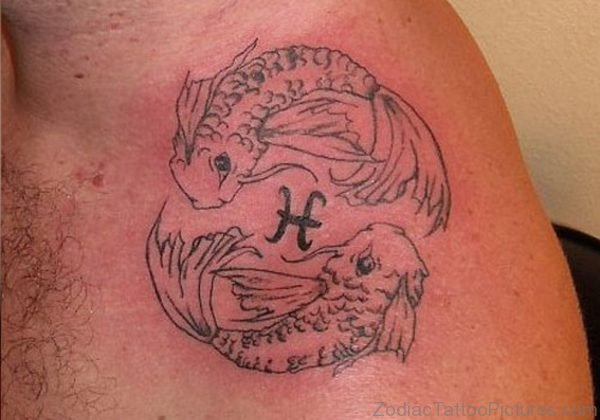 Pisces Shoulder Tattoo