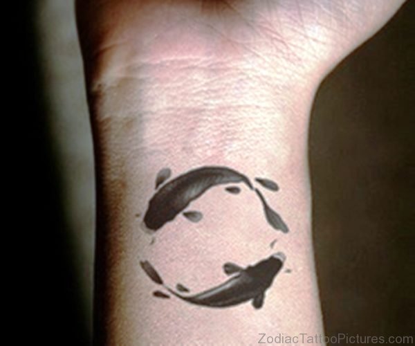 Pisces Tattoo On Wrist 