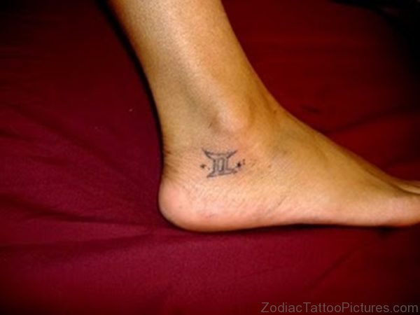 Pretty Gemini Tattoo On Foot