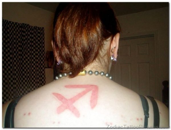 Red Sagittarius Tattoo 