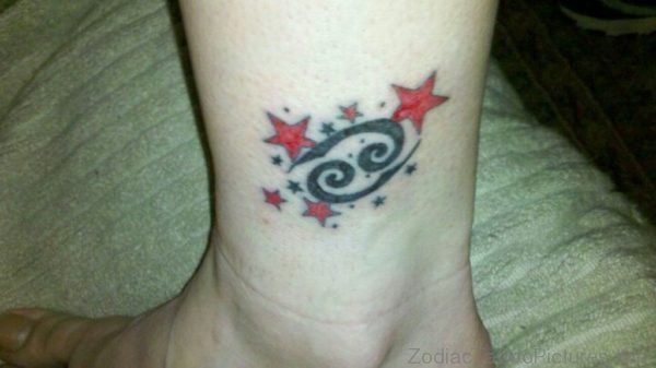 Red Star And zodiac Tattoo
