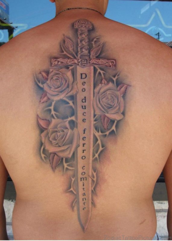 Rose Sword Tattoo