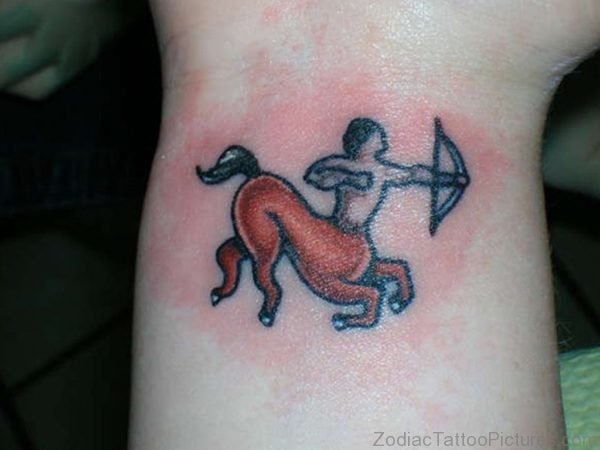 Sagittarius Tattoo On Wrist 