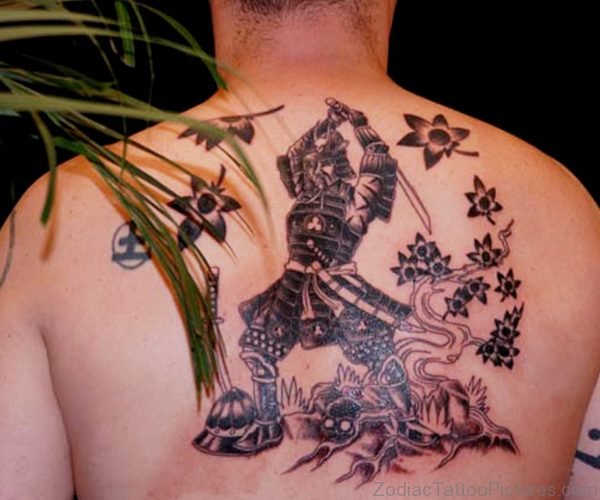 Samurai Warrior And Sword Tattoo