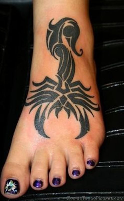 Scorpio Tattoo Design on Foot